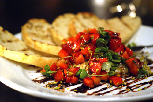 Burrata and Strawberries