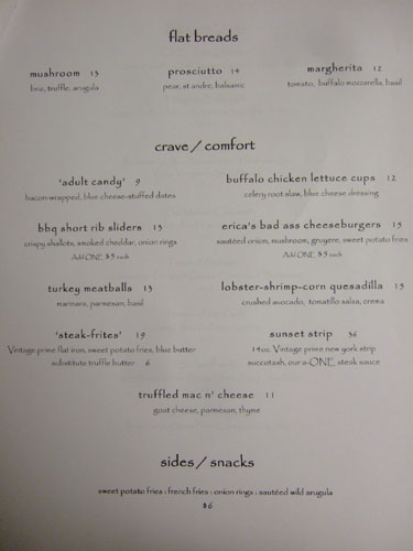 One Sunset Menu