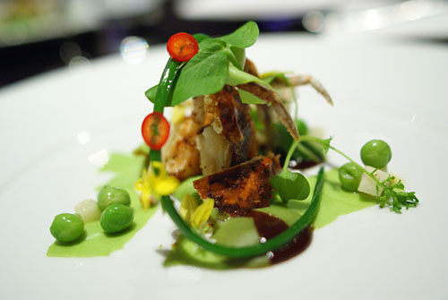 SOFT SHELL CRAB | peas, five spice, duck